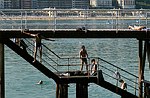 EUROPE : SPAIN : Basque Country (Pais Vasco)
San Sebastian (Donostia)
dock in the old port popular spot for sun-bathing and dives