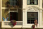 EUROPE : SPAIN : Basque Country (Pais Vasco)
San Sebastian (Donostia)
detail of a bulding on the &quotBoulevard&quot