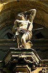 EUROPE : SPAIN : Basque Country (Pais Vasco)
San Sebastian (Donostia)
Santa Maria (del coro) Basilica church in the old city
Baroque facade, built on roman ruins
San Sebastian Statue, detail