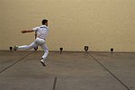 EUROPE : SPAIN : Basque Country (Pais Vasco)
San Sebastian (Donostia)
Hand Pelota game in this case two against two (por parejas).
The traditional game of the basque country, usually played in churches backyards (fronton).