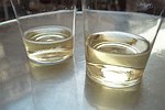 EUROPE : SPAIN : Basque Country (Pais Vasco)
San Sebastian (Donostia)
two glasses of Txacoli at a bar in Plaza de la constitution
Txacoli is the local traditional aperitive, sparkling white wine slightly acid, perfect accompaniment for pintxos. (tapas)